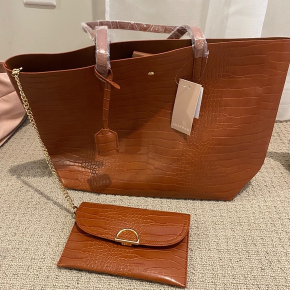 JustFab Bags Justfab New East And West Unlined Tote Poshmark